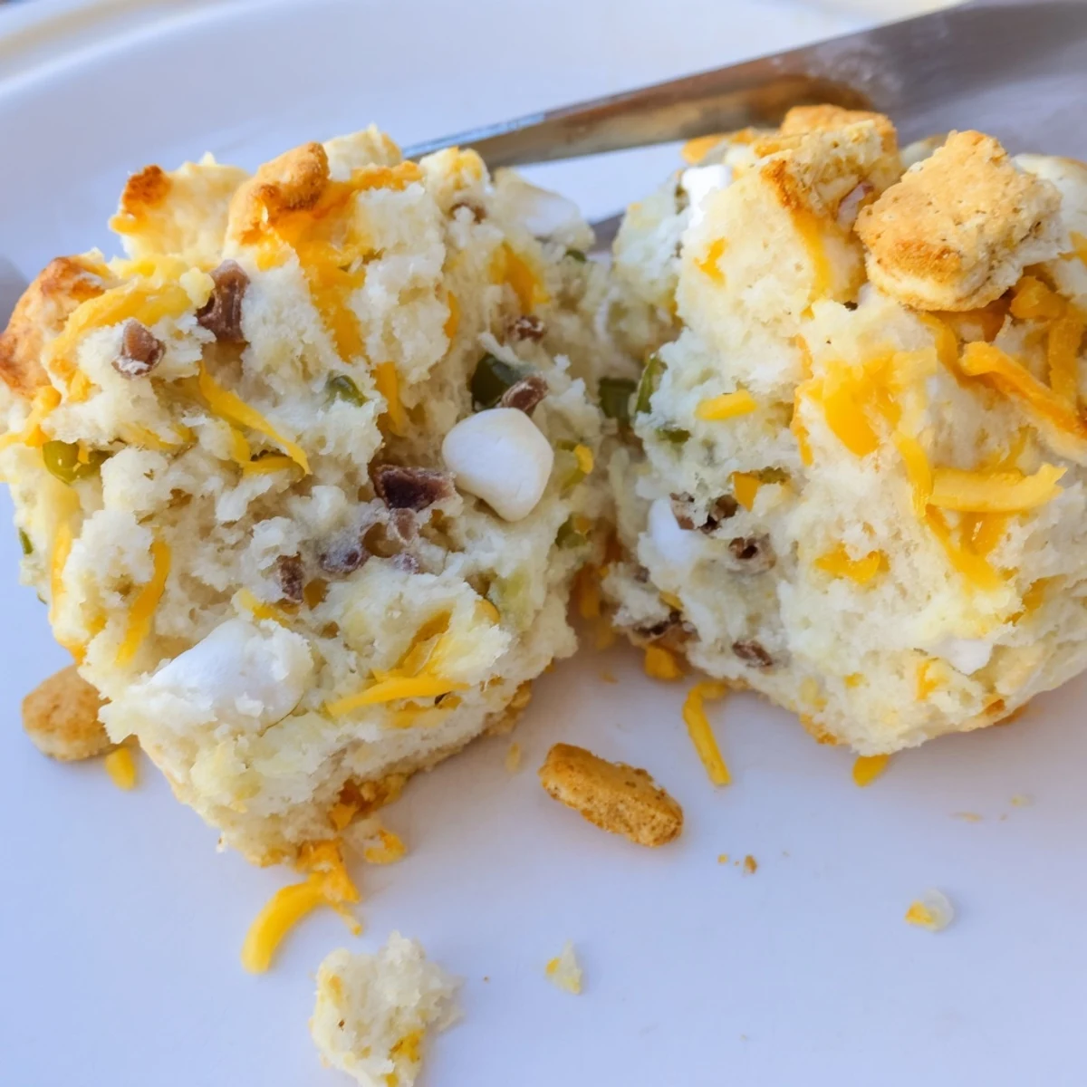 Delicious Smores Cheesy Jalapeño Biscuit Muffin Loaf bursting with flavors, perfect for brunch.