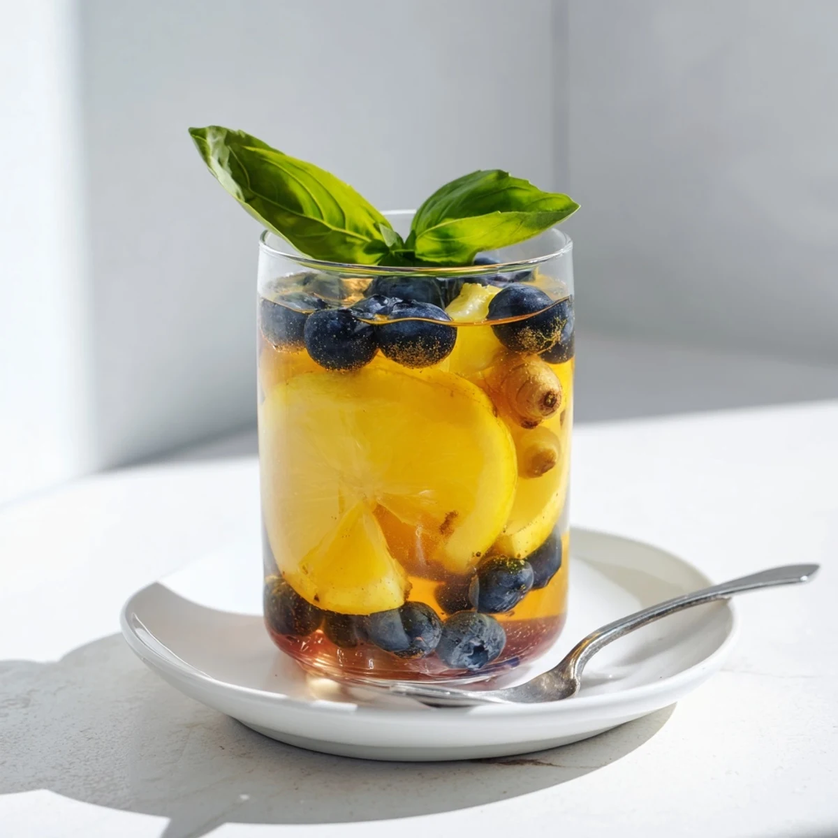 Homemade kombucha-style mocktails infused with fresh ginger for a zesty, fizzy delight.