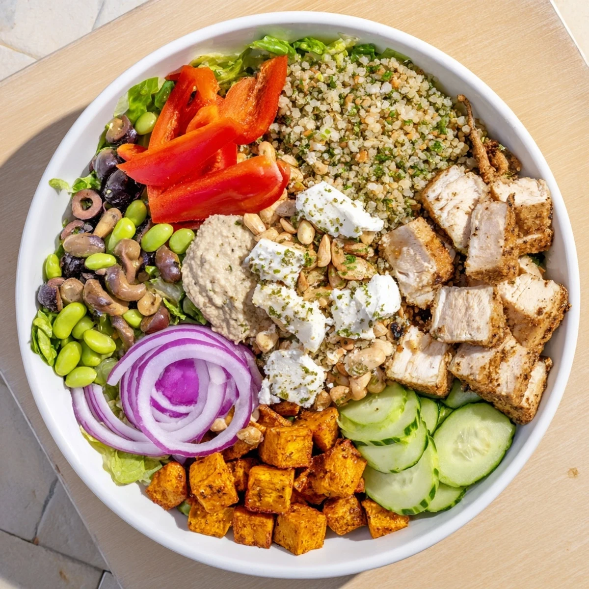 Guests enjoy creating personalized meals with Build-Your-Own Boards & Bowls ingredients.  