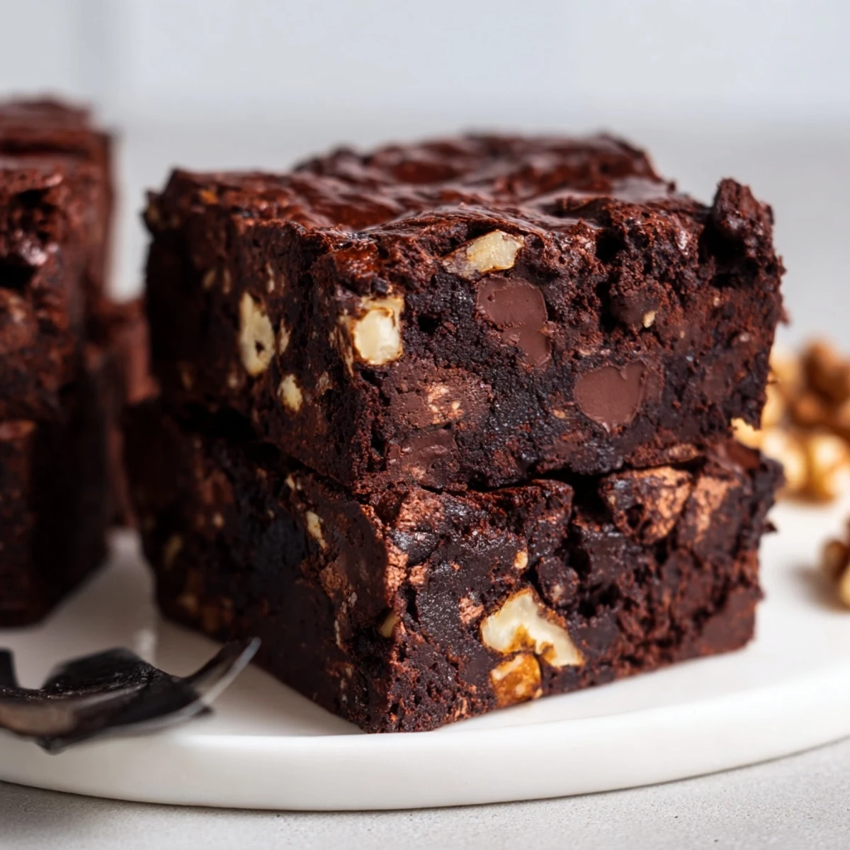 Decadent Zero-Waste Brownies baked with leftover nut-milk pulp, ideal for dessert lovers.