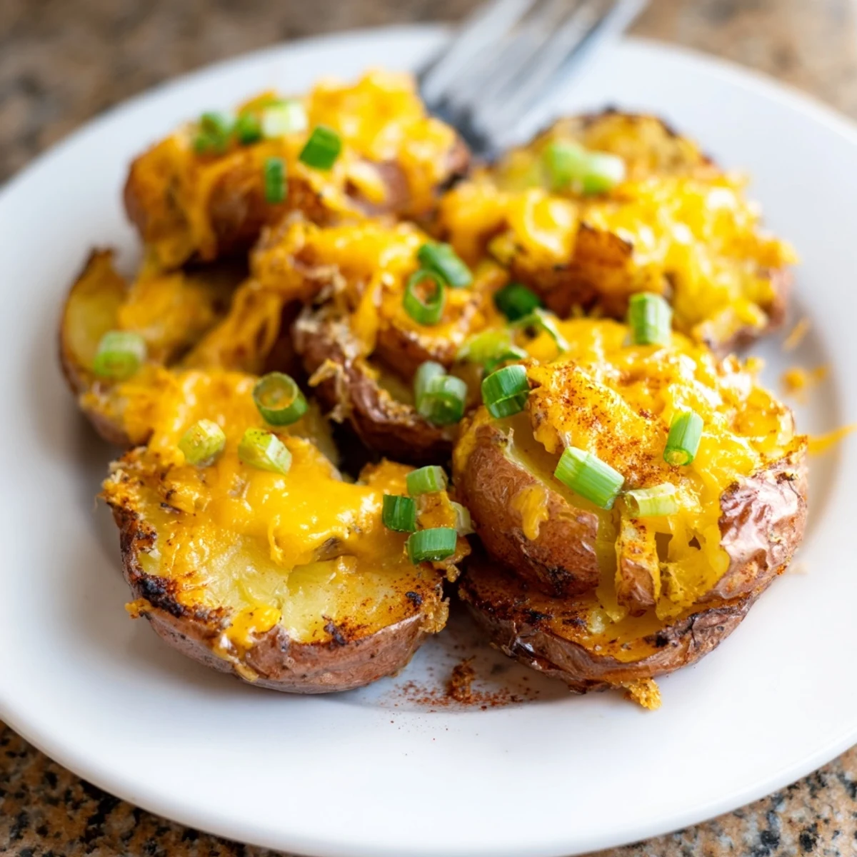 Smashed Green Onion Potato Bombs