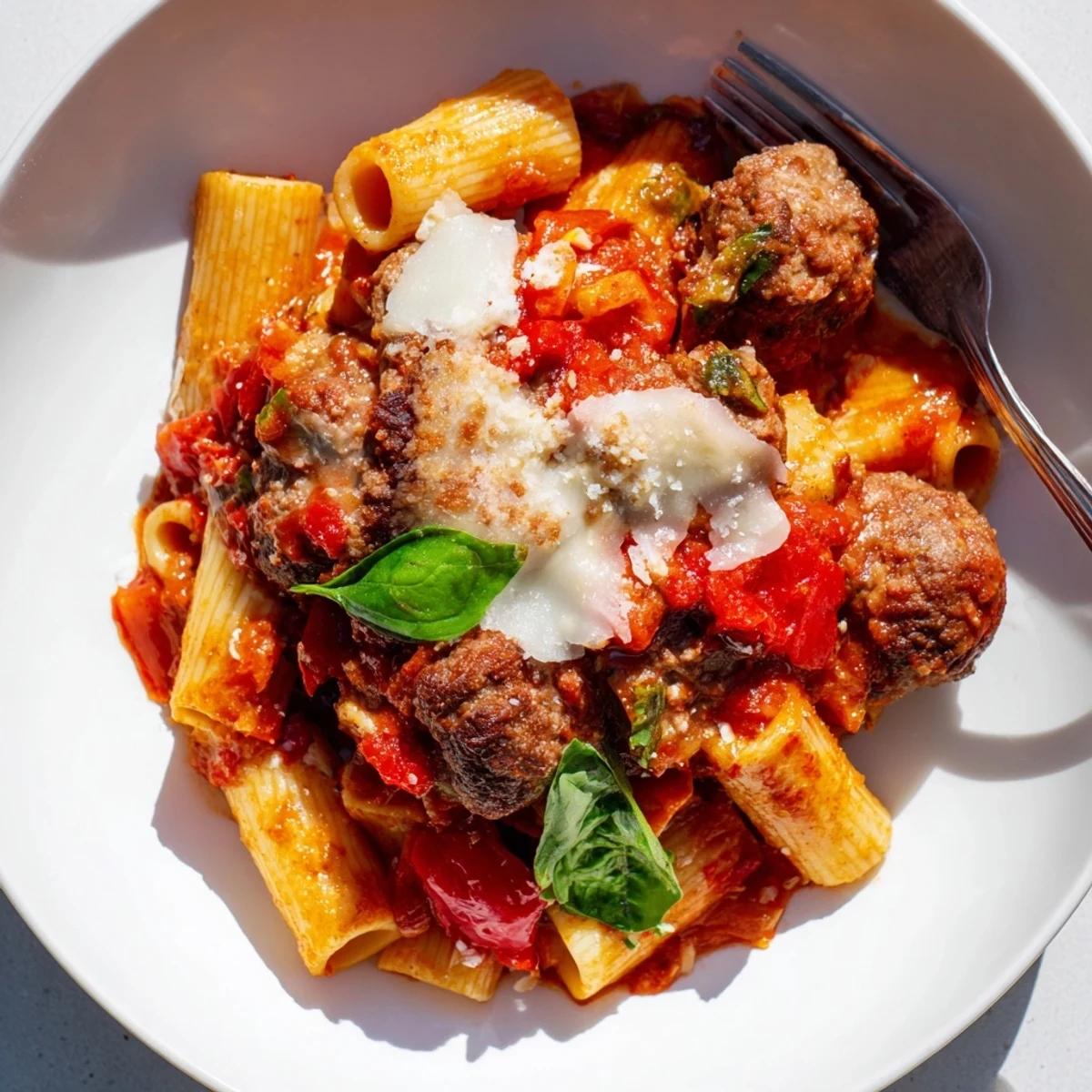 Italian Meatball Pasta Skillet