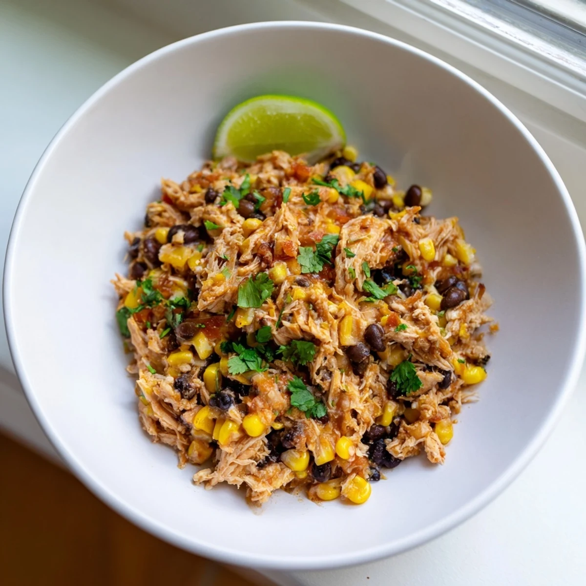 Shredded and saucy slow cooker salsa chicken, ideal for a quick and easy Mexican-inspired dinner.
