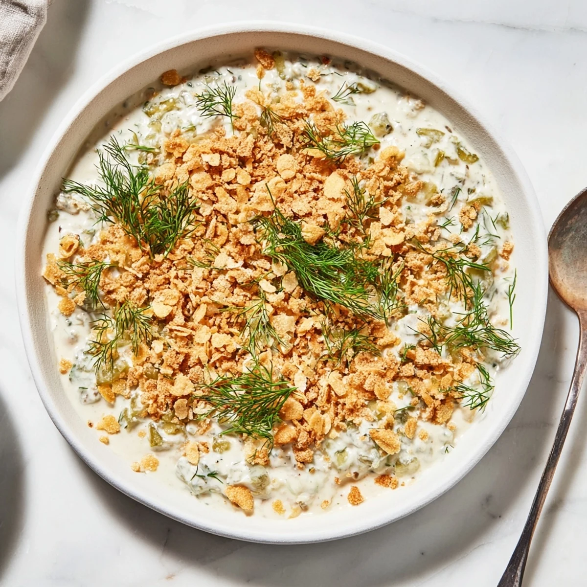 This image showcases the fresh, homemade flavor of a classic Fried Pickle Dip recipe, perfect for dipping.