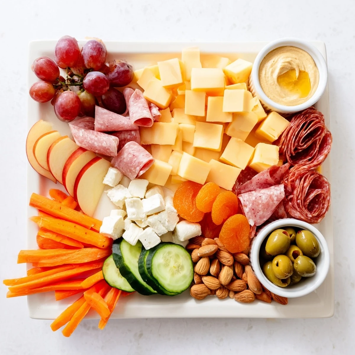 Vibrant Picnic Basket Snack Board overflowing with assorted snacks; a delicious appetizer for your next outing.