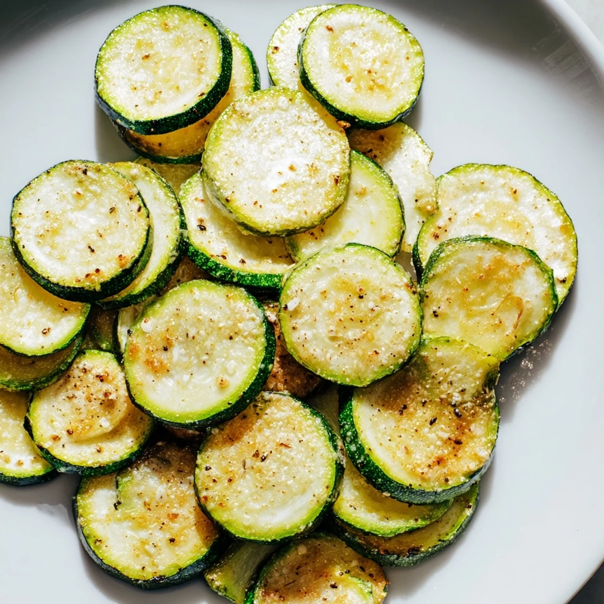 Golden, crunchy Crispy Zucchini Chips, perfectly seasoned and ready for a satisfying, healthy snack.