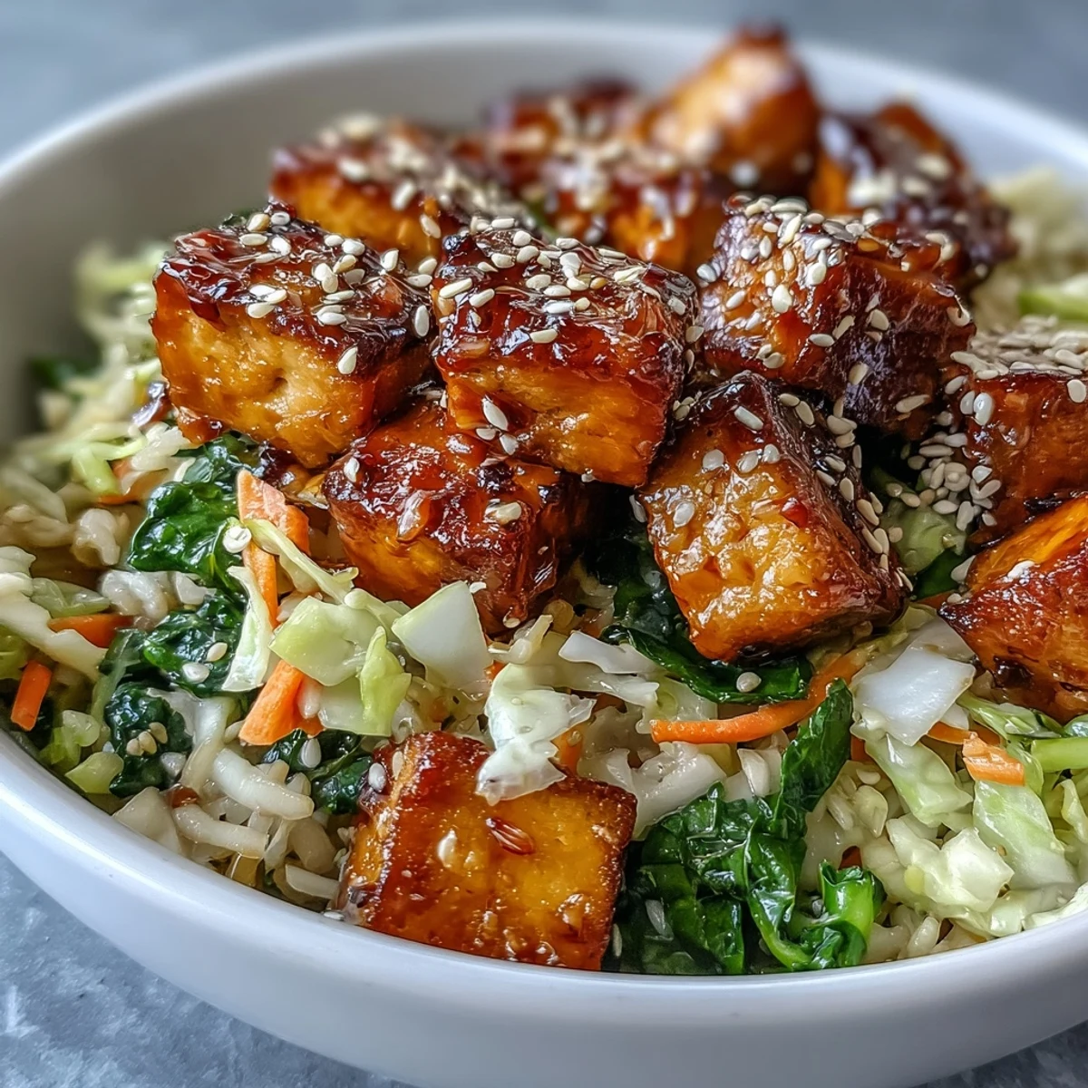 Sizzling vegan skillet with crisp vegetables and savory tofu, ready to serve over steamed rice for dinner.