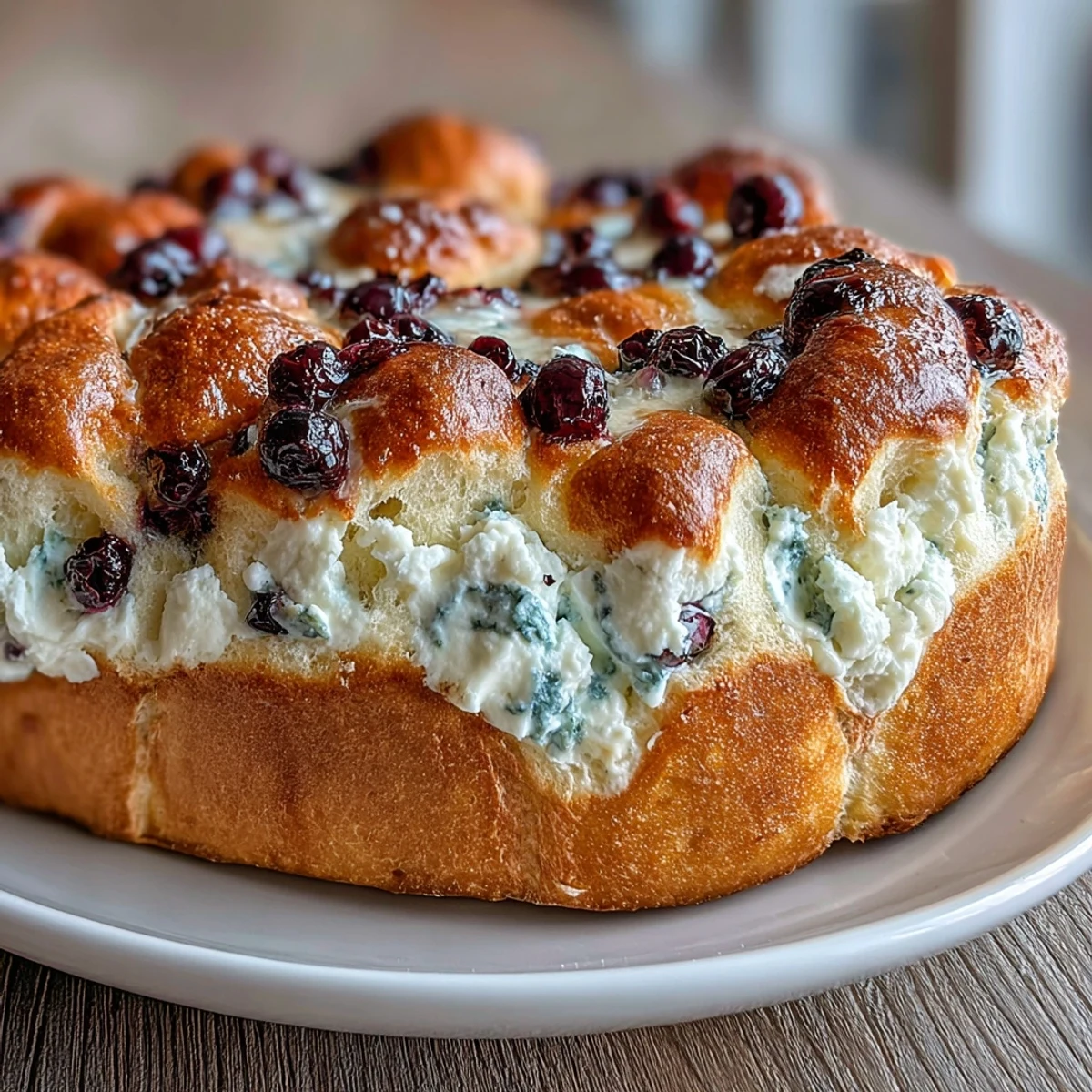 High-protein cottage cheese blueberry cloud bread, soft and naturally sweet with fresh fruit.
