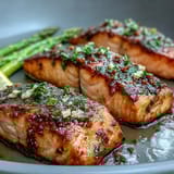 Garlic Butter Salmon Asparagus