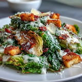 Crispy Cabbage Caesar Salad, a vibrant vegetarian side dish with tangy dressing.