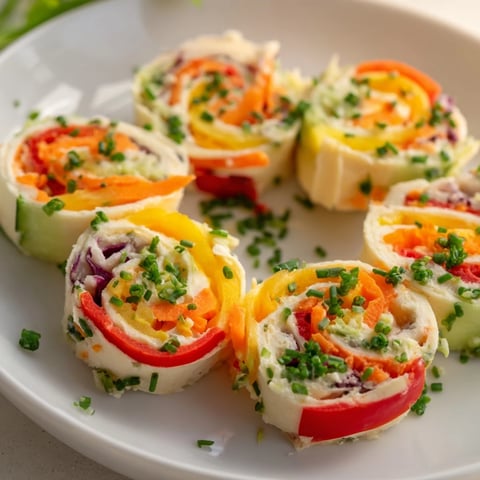 Vibrant Rainbow Veggie Christmas Lights Wrap Pinwheels, packed with colorful, crunchy vegetables and layered flavors.