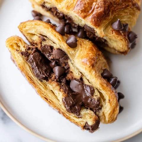Golden-brown Viral Crookies, a delicious treat with flaky croissant and warm chocolate chips melting.