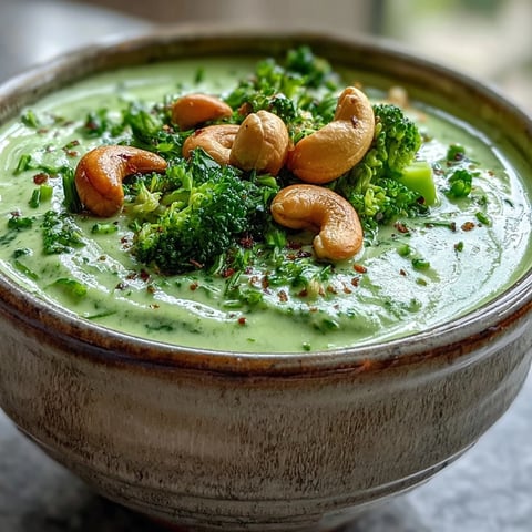 Vibrant Big Green Immunity-Boosting Vegetable Soup swirled, garnished with fresh greens.