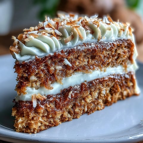 Moist, gluten-free Vegan Hojicha Latte Cake with creamy coconut frosting and a dusting of roasted tea powder.