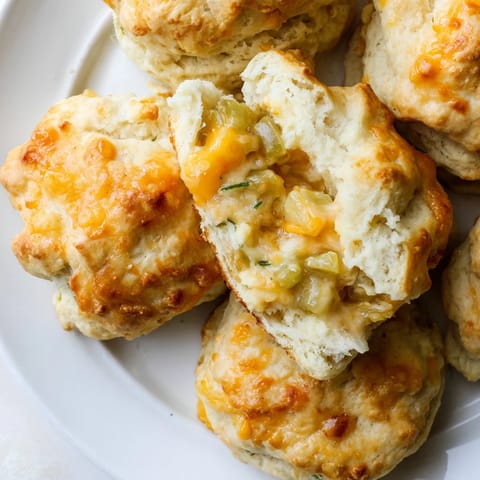 Cheesy Pickle Stuffed Biscuits