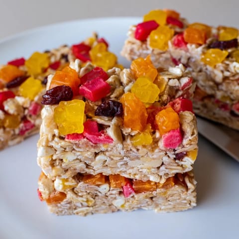 Homemade gummies and crunchy freeze-dried treats elevate these tasty snack bars.  