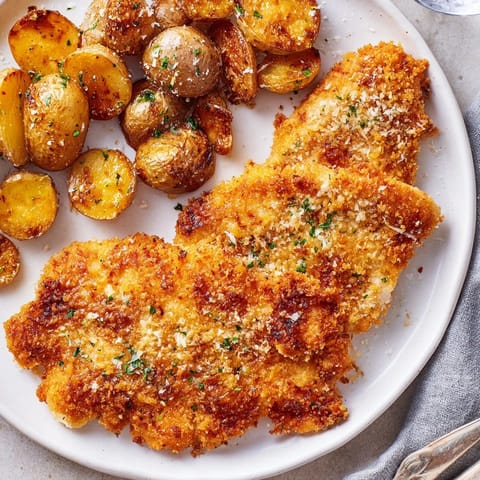Crispy Parmesan Chicken Potatoes