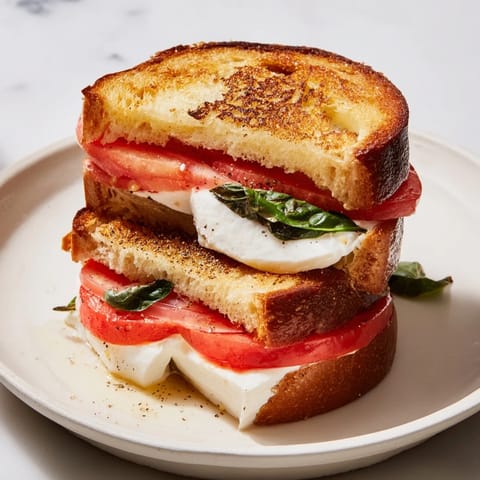 Tomato Basil Burrata Grilled