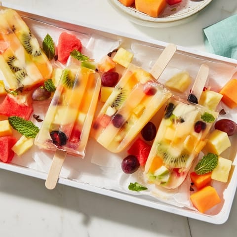 A colorful Summer Popsicle Board overflowing with refreshing homemade popsicles and vibrant fruit on a sunny day.
