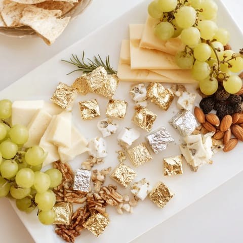 Gold and Silver Cheese Board
