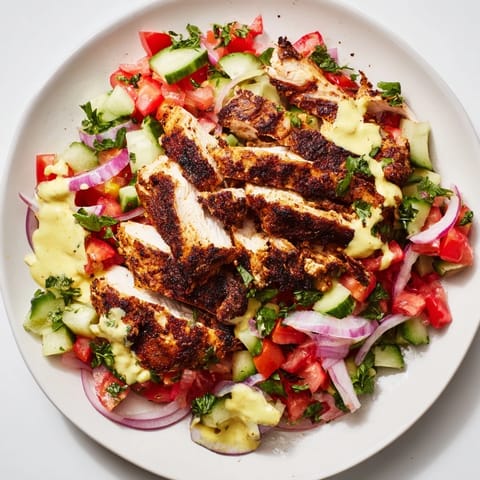 Chicken Shawarma Tahini Salad