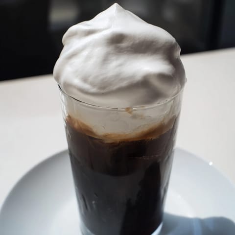 Silky smooth Starbucks Cold Foam, freshly whipped and ready to float on your favorite iced beverage, delicious.