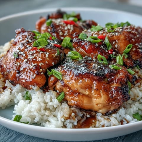 Honey Garlic Chicken Rice
