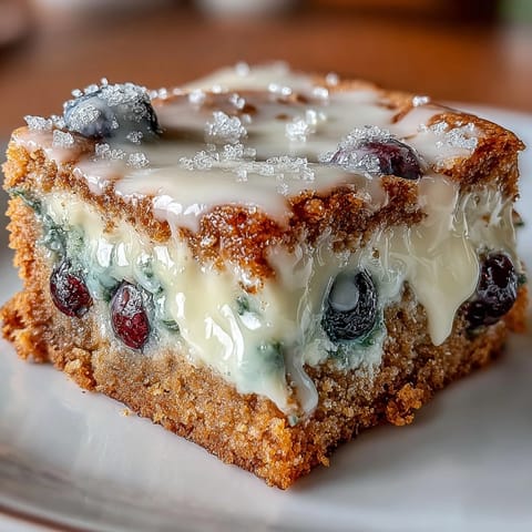 White Chocolate Lemon Blueberry Blondies