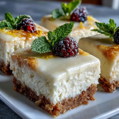 Bright, zesty no-bake Skyr Lemon Cheesecake Bars, perfect for a summer treat.