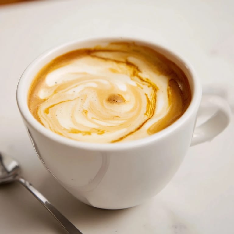 Unconventional Onion Latte with rich espresso, sweet onions, and a frothy finish.  