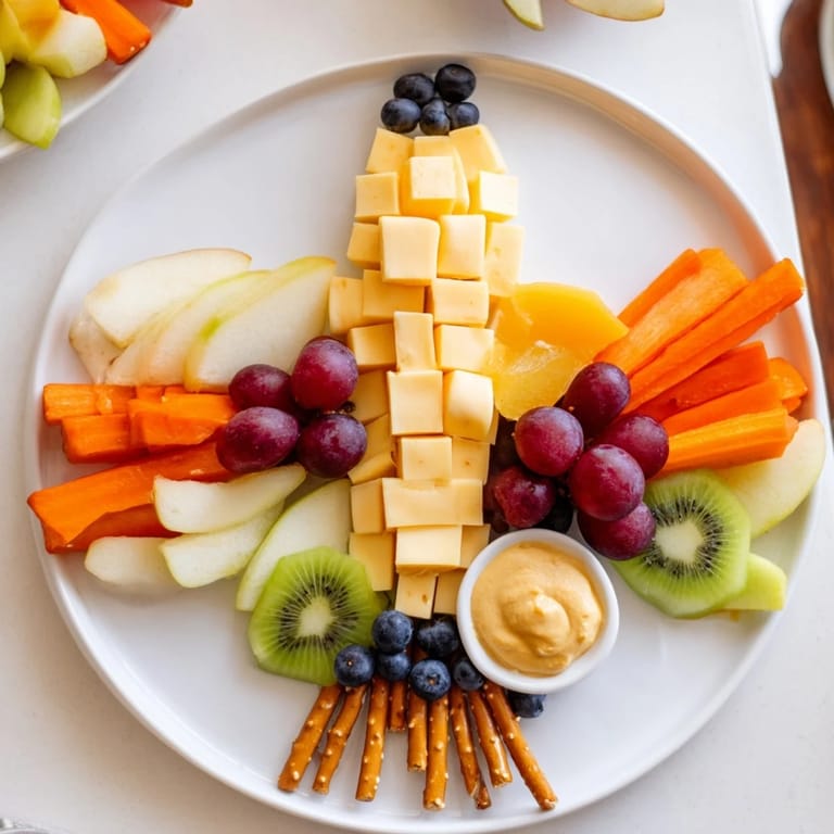 Enjoy a delicious and visual Spaceship Launch Snack Board, with fresh veggies and dips ready to launch!