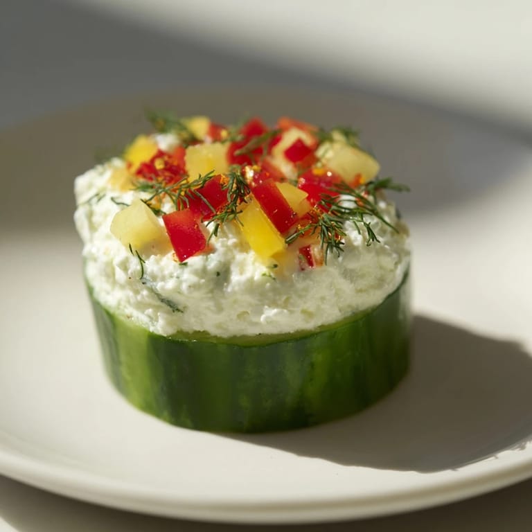 Vibrant Holiday Star Cucumber Bites featuring creamy cream cheese atop fresh cucumber rounds.