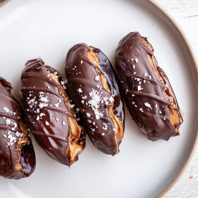 Enjoy a delicious bite of homemade Chocolate Peanut Butter Dates, a healthy dessert treat.