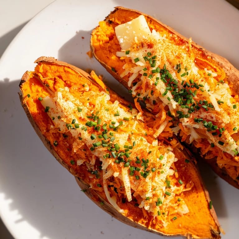 Warm, cheesy Sweet Potato & Cheese Whole Roast, bursting with flavors and inviting textures, perfect for a cozy supper.