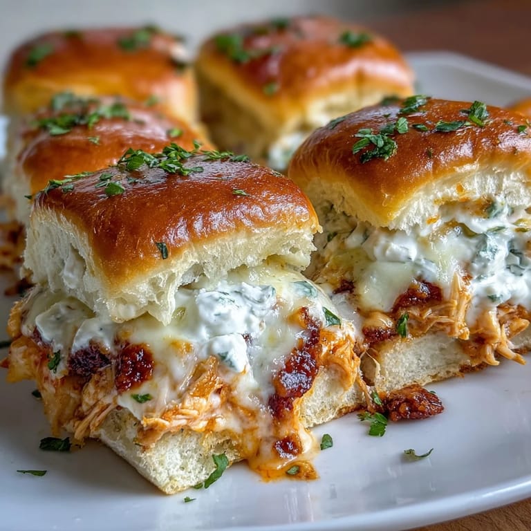 One Pizza Dip Slider held in a hand, showcasing a golden butter-brushed top, ready to be served at a game day party.