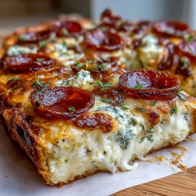 Dinner plate featuring the High-Protein Pizza Breakfast Casserole, served warm with fresh parsley garnish.