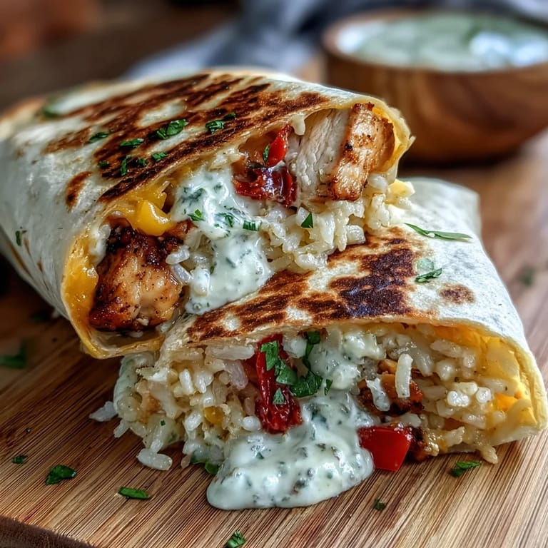 Golden-brown Chicken Bell Pepper Ranch Burritos with smoky paprika chicken, crisp peppers, and creamy ranch, perfect for lunch or dinner.