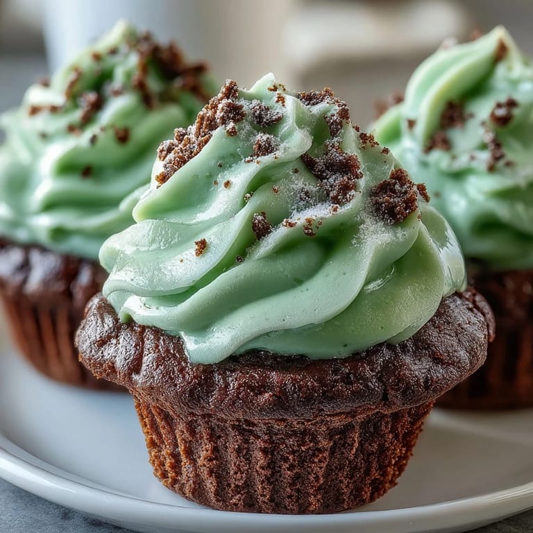 Festive green velvet cupcakes with rich cocoa notes and creamy cream cheese frosting, perfect for St. Patricks Day celebrations.