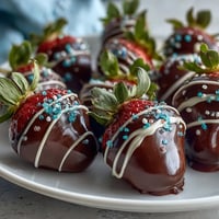 Chocolate-dipped Easter strawberries with colorful sprinkles make a festive, easy dessert for spring celebrations.