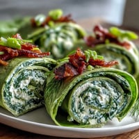 Vibrant spinach pinwheel wraps filled with herb cream cheese, crunchy vegetables, and fresh greens—perfect for party platters or healthy snacking.